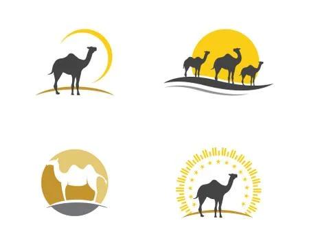 Camel Icon Logo Template design Stock Illustration