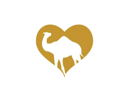 Camel Icon Logo Template design Stock Illustration