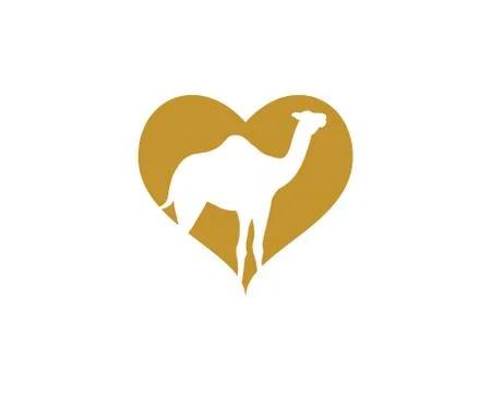 Camel Icon Logo Template design Stock Illustration