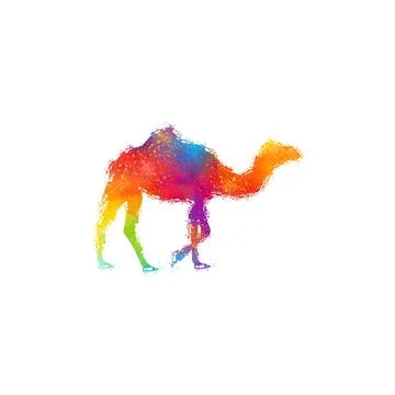 Camel illustration VECTOR  digital art print shirt design Stock Illustration