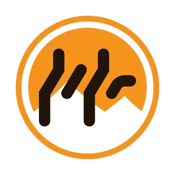 Camel Logo Design. Monoline, Minimal and Modern animal symbol in desert wit.. Stock Illustration