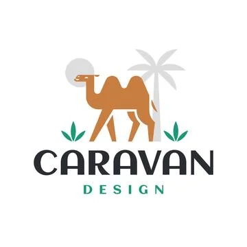 Camel modern logo design icon vector. Stock Illustration