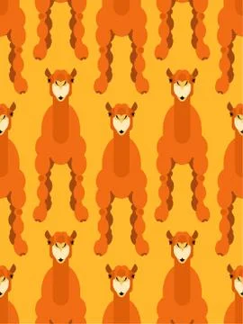 Camel pattern seamless. Animal UAE. Beast of desert background. Vector illust イラスト素材