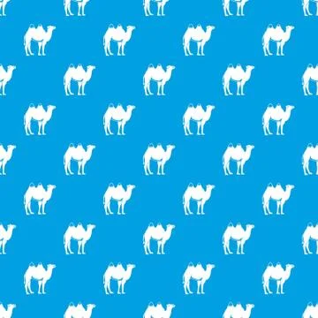 Camel pattern seamless blue Illustrazione stock