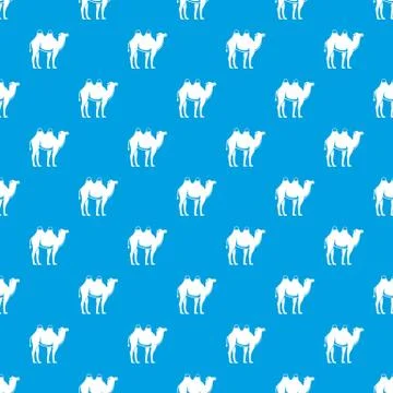 Camel pattern seamless blue 스톡 일러스트