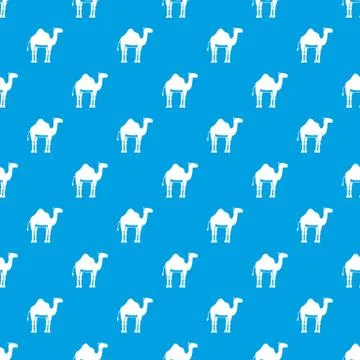Camel pattern seamless blue 스톡 일러스트