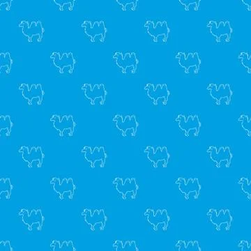 Camel pattern vector seamless blue 스톡 일러스트