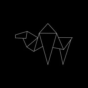 Camel Polygonal Lines Stock Illustration
