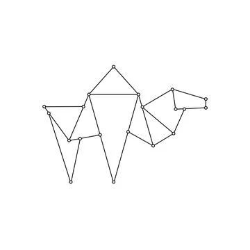 Camel Polygonal Lines Stock Illustration