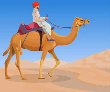 Camel rider Stock Illustration