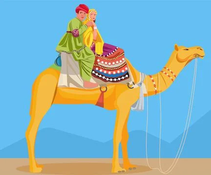 Camel riding Stock Illustration