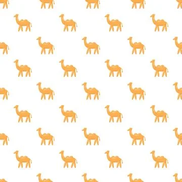 Camel seamless pattern representing desert travel and wildlife イラスト素材