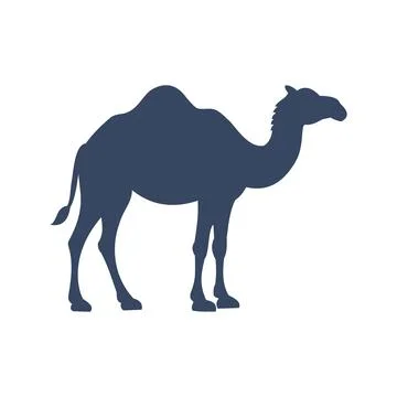 Camel Silhouette Logo Illustration Vector Template Illustrazione stock