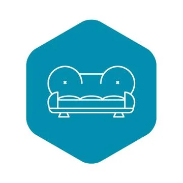 Camel sofa icon, outline style Illustrazione stock