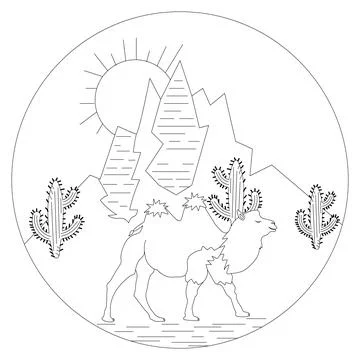 Camel travel Stock Illustration
