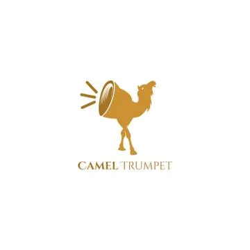 Camel trumpet logo vector Stock Illustration
