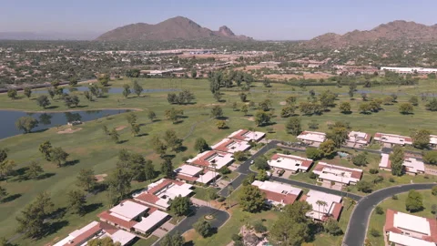 Camelback Mountain, located in Phoenix and near Scottsdale,Arizona,USA 60fps Stock Footage 136782814
