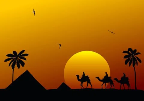 Cameleers Stock Illustration