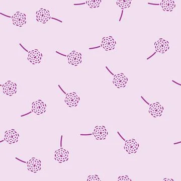 Camellia flower spring glyph vector seamless pattern Stock Illustration