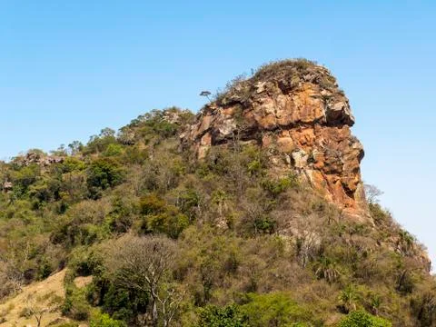 Camelo rock mountain side view in a sunny day Stock Photos