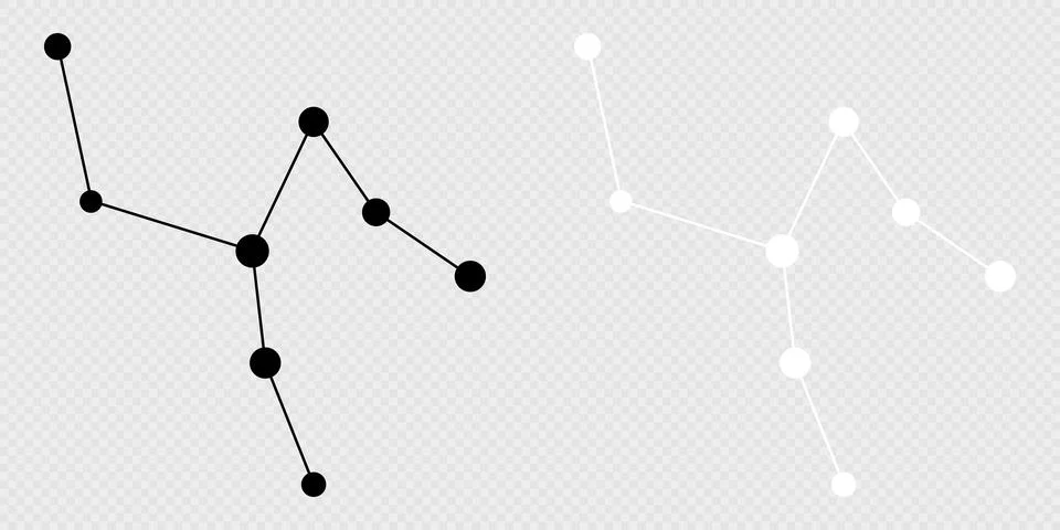 Camelopardalis constellation map set. Vector illustration. Stock Illustration