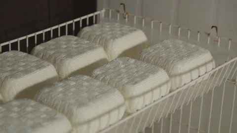 Camembert cheese, brie. Soft, with a hard, moldy crust Stock Footage 146677860