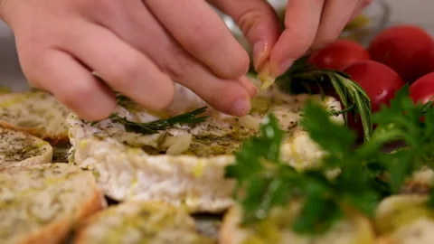 Camembert, Cooking process, Step by step worker at a craft cheese factory turns Stock Footage 302816915