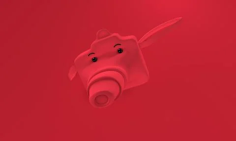 Camera 3d render Illustration image Stock Illustration