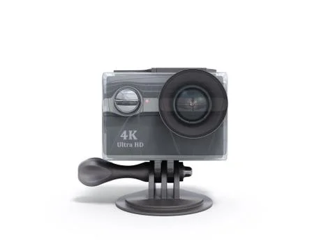 Camera Action Cam 3d render on a white background 스톡 일러스트