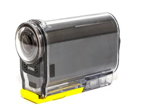 Camera Action Cam on a white background. Stock Photos