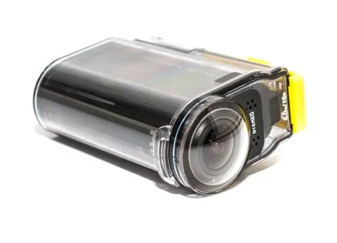 Camera Action Cam on a white background. Stock Photos