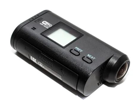 Camera Action Cam on a white background. Stock Photos