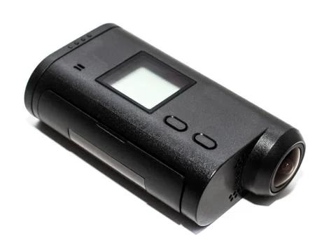 Camera Action Cam on a white background. Stock Photos