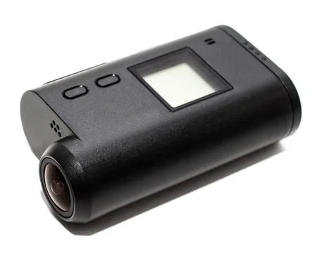 Camera Action Cam on a white background. Stock Photos