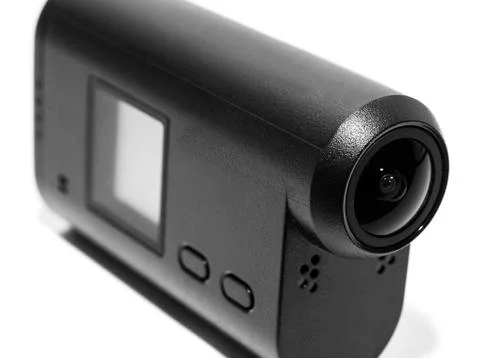 Camera Action Cam on a white background. Stock Photos