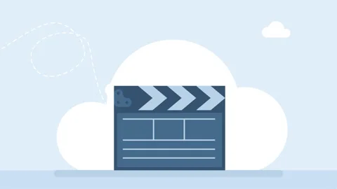 Camera, action. Cinema, television program production object. Open clapperboard Stockbeeldmateriaal 330762699