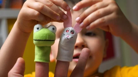 Camera activities for kids. Puppet crafts. Indoor crafts for kids. Developing Stock Footage 121881479