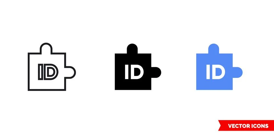 Camera addon identification icon of 3 types color, black and white, outline.  Stock Illustration