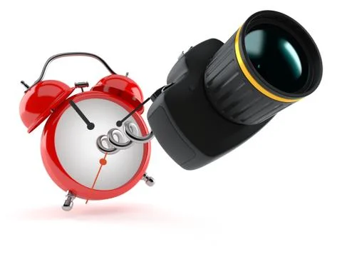 Camera with alarm clock Stock Illustration