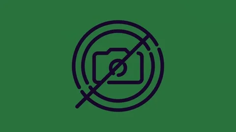 Camera and background black white logo isolated on green screen background Stock Footage 337035450
