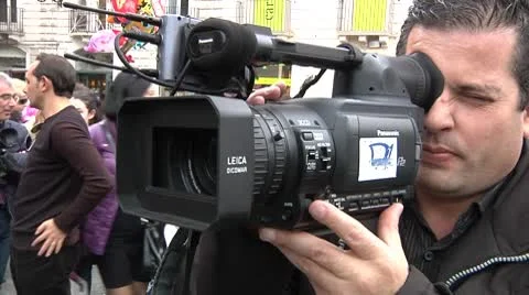 Camera And Cameraman Stock Footage 8972198