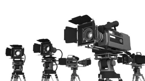 Camera and equipment Stock Illustration