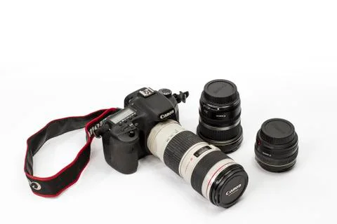 Camera and lenses Stock Photos