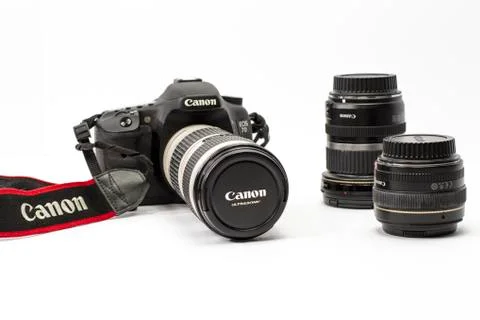 Camera and lenses Stock Photos