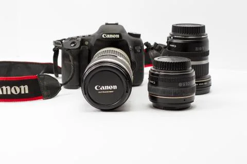 Camera and lenses Stock Photos