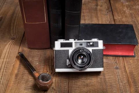 Camera and Pipe Stock Photos