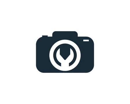Camera and Wrench Icon Vector Logo Template Illustration Design Stock Illustration