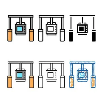 Camera anti shock tool color icon vector range Stock Illustration