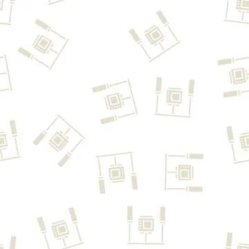 Camera anti shock tool glyph seamless pattern Illustrazione stock