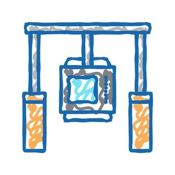 Camera anti shock tool icon doodle illustration 스톡 일러스트